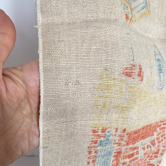 Colonial Candle Making Linen Tea Towel Vintage 27" X 16.5" Rustic Kitchen - Picture 8 of 8